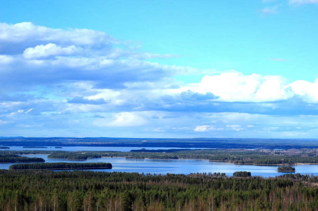 Vue depuis Gesundaberget sur le lac Siljan