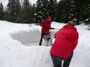 construction de l'igloo