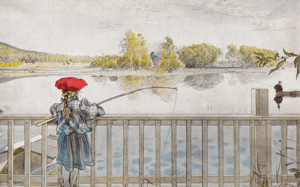 Lisbeth fishing - Carl Larsson