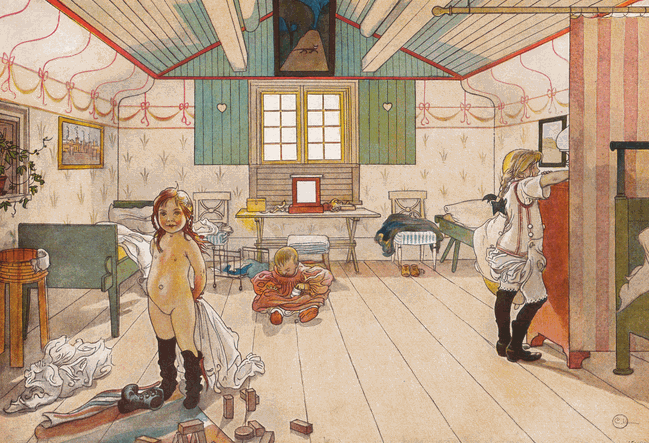 Mammas and the small girls –  Carl Larsson