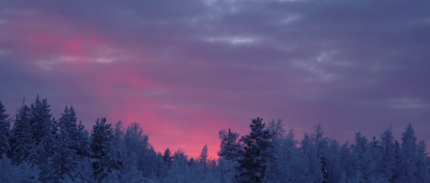 Coucher de soleil en Laponie