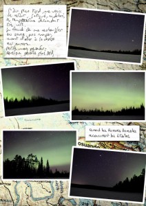 Carnet de voyage en Laponie: aurores boréales, et ciel étoilé, photo de nuit