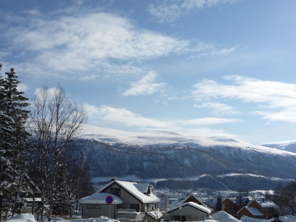 Vue depuis les hauteurs de Tromsø en norvege