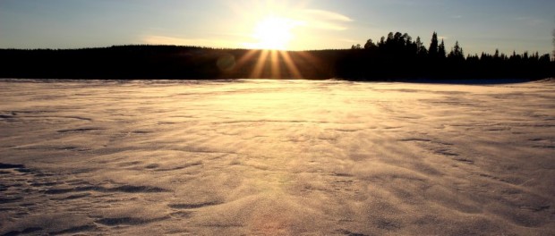 coucher de soleil en laponie