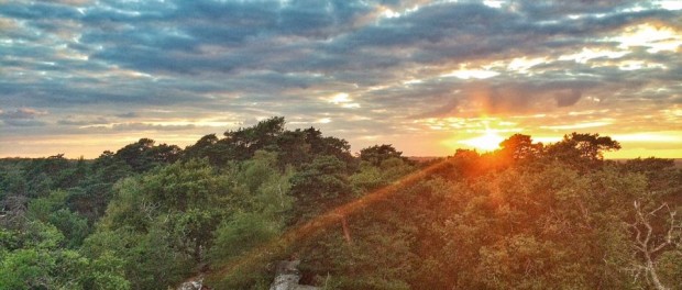 Coucher de soleil sur Forêt de Fontainebleau