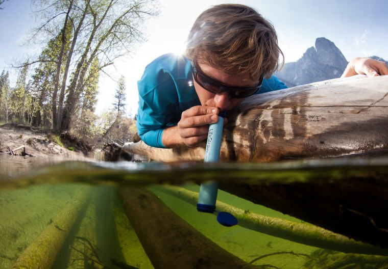 Test système de filtration eau Lifestraw