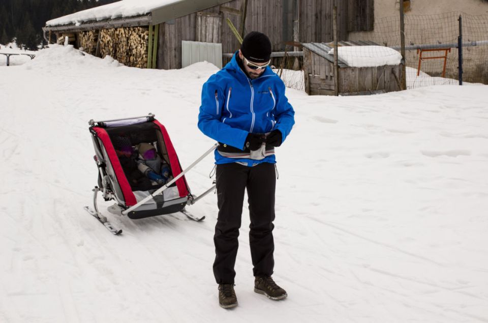 Poussette Cougar de chez Thule / kit Ski